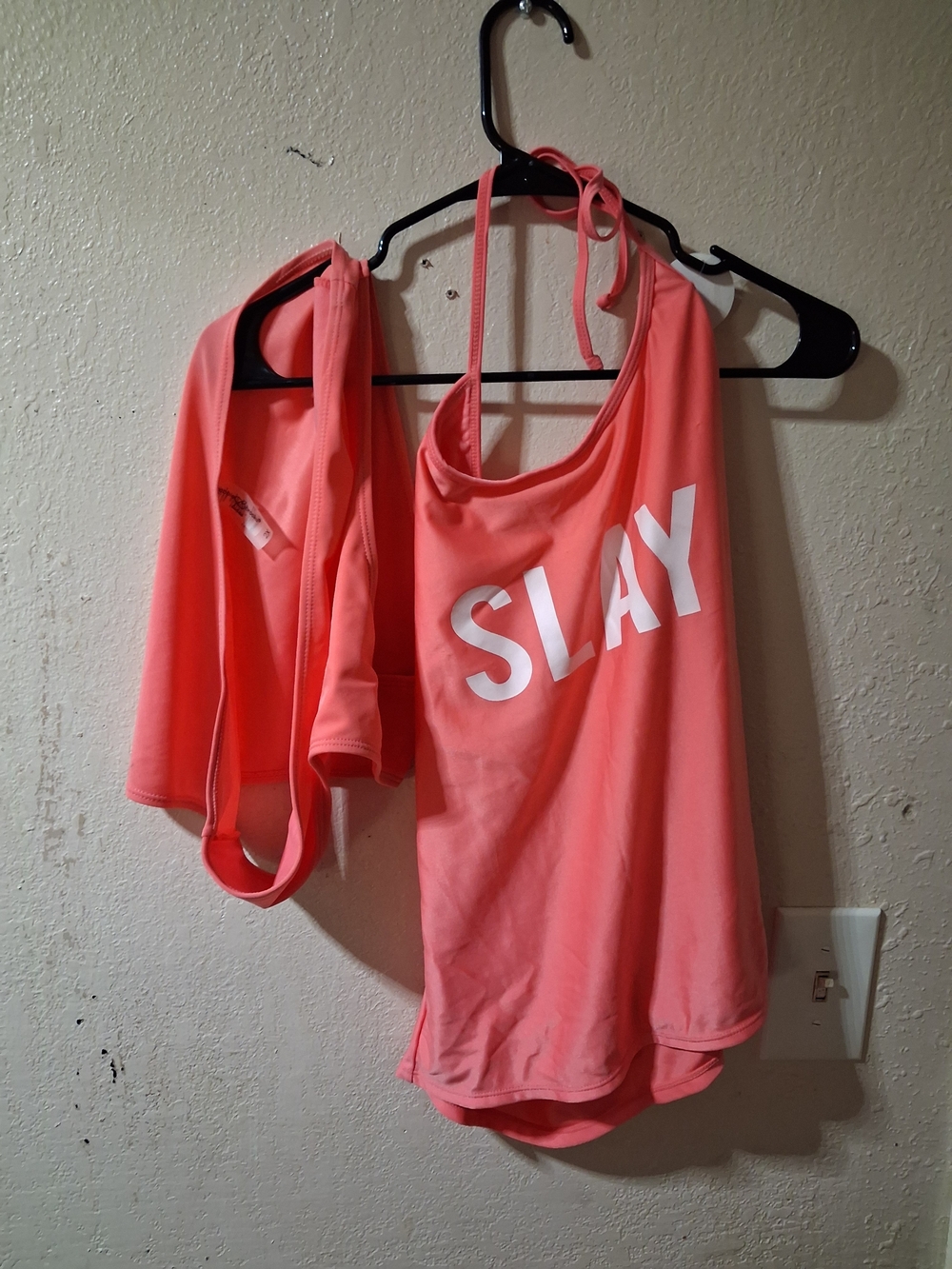 Coral Pink Halter Bikini Top - Women’s Swim